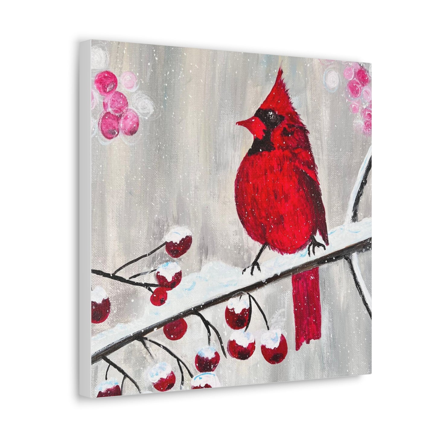 Winter Berry Cardinal Painting