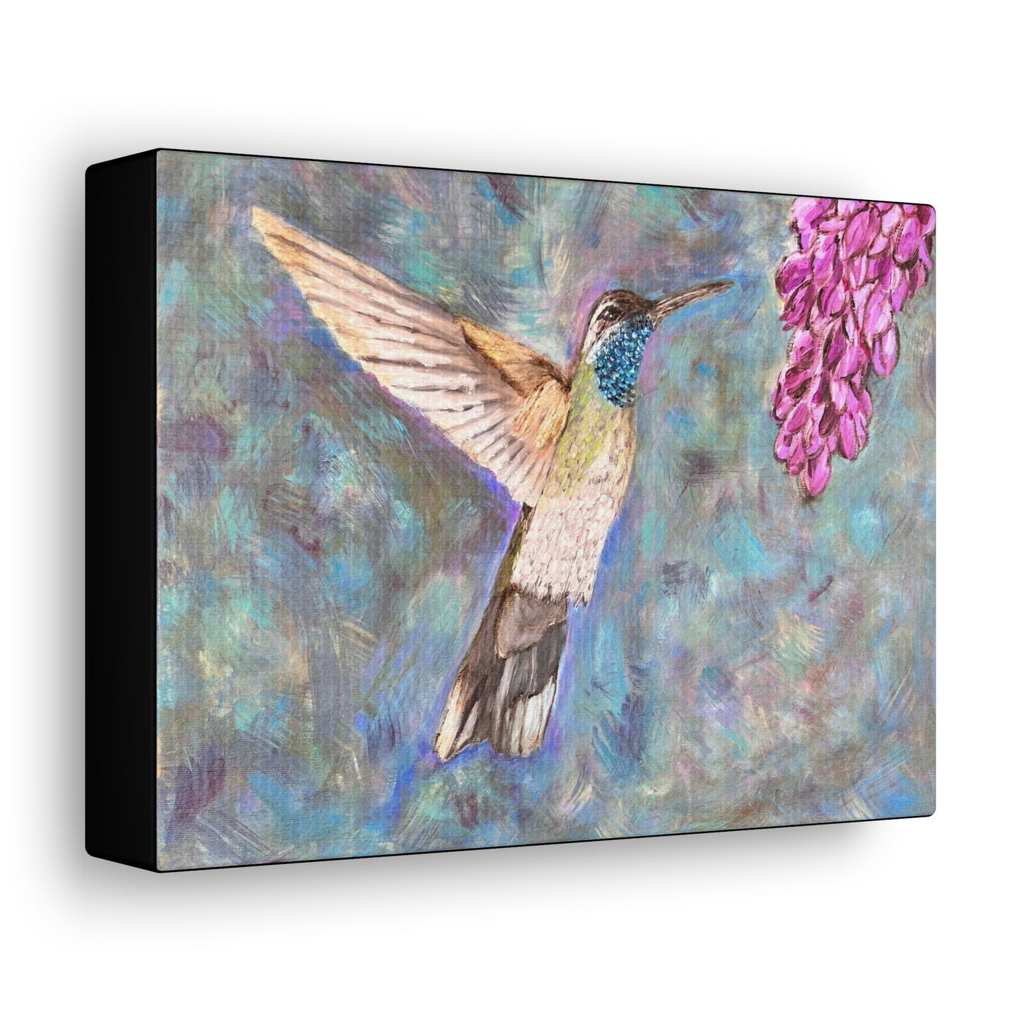 Hummingbird & Wisteria Painting