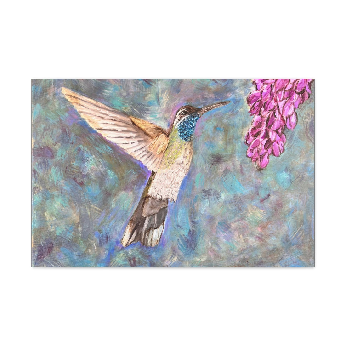 Hummingbird & Wisteria Painting