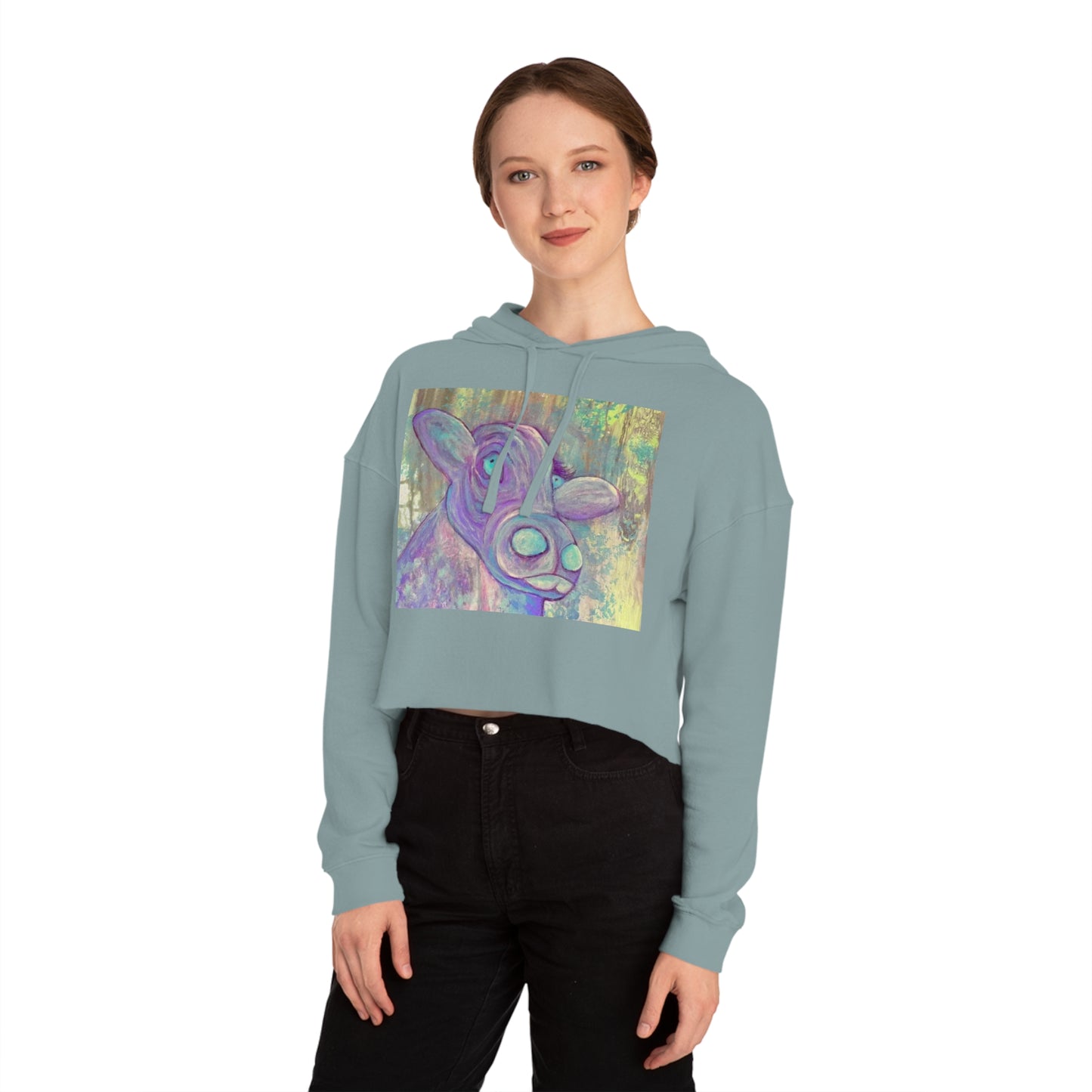 The Purple Cow Cropped Hoodie