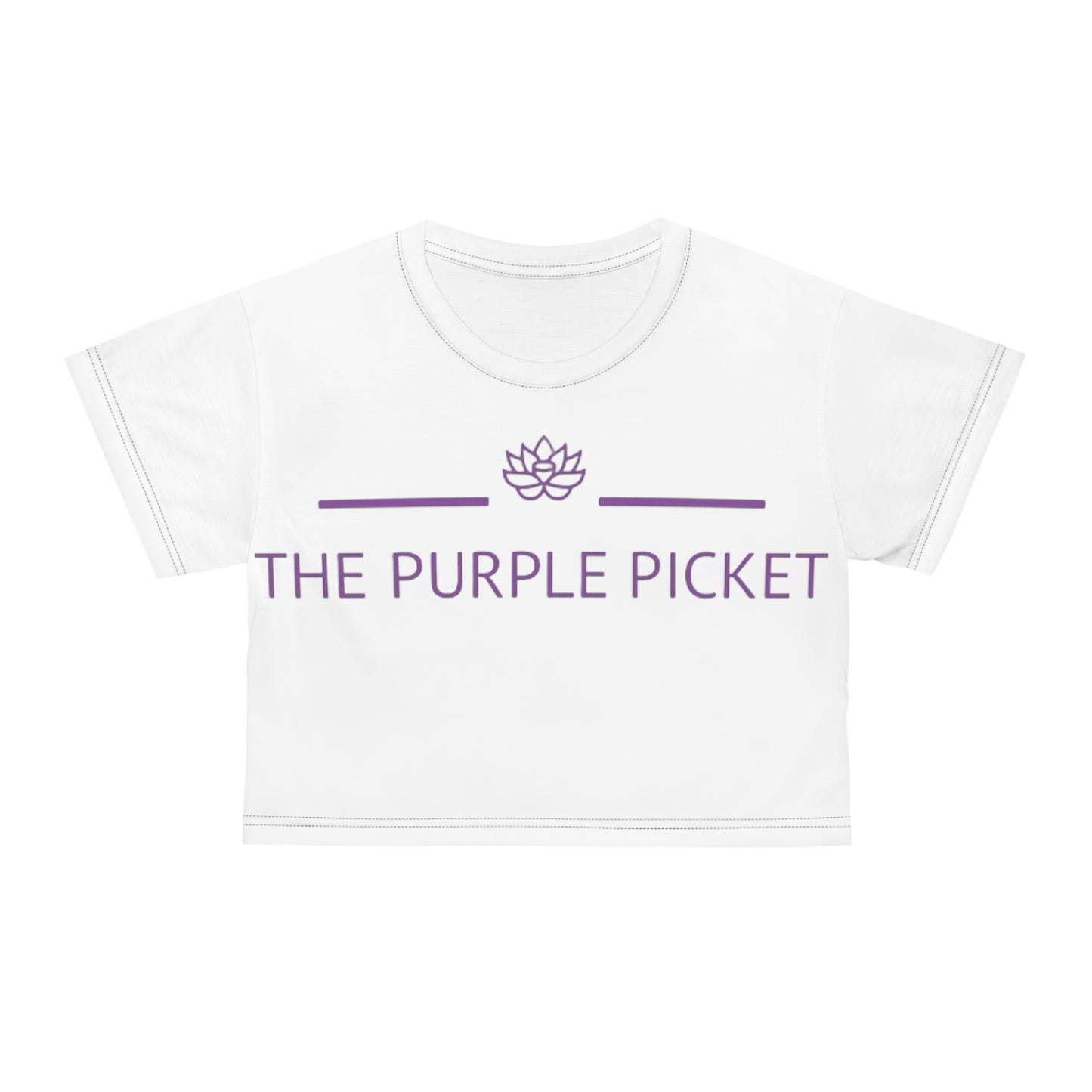 The Purple Picket Crop Tee