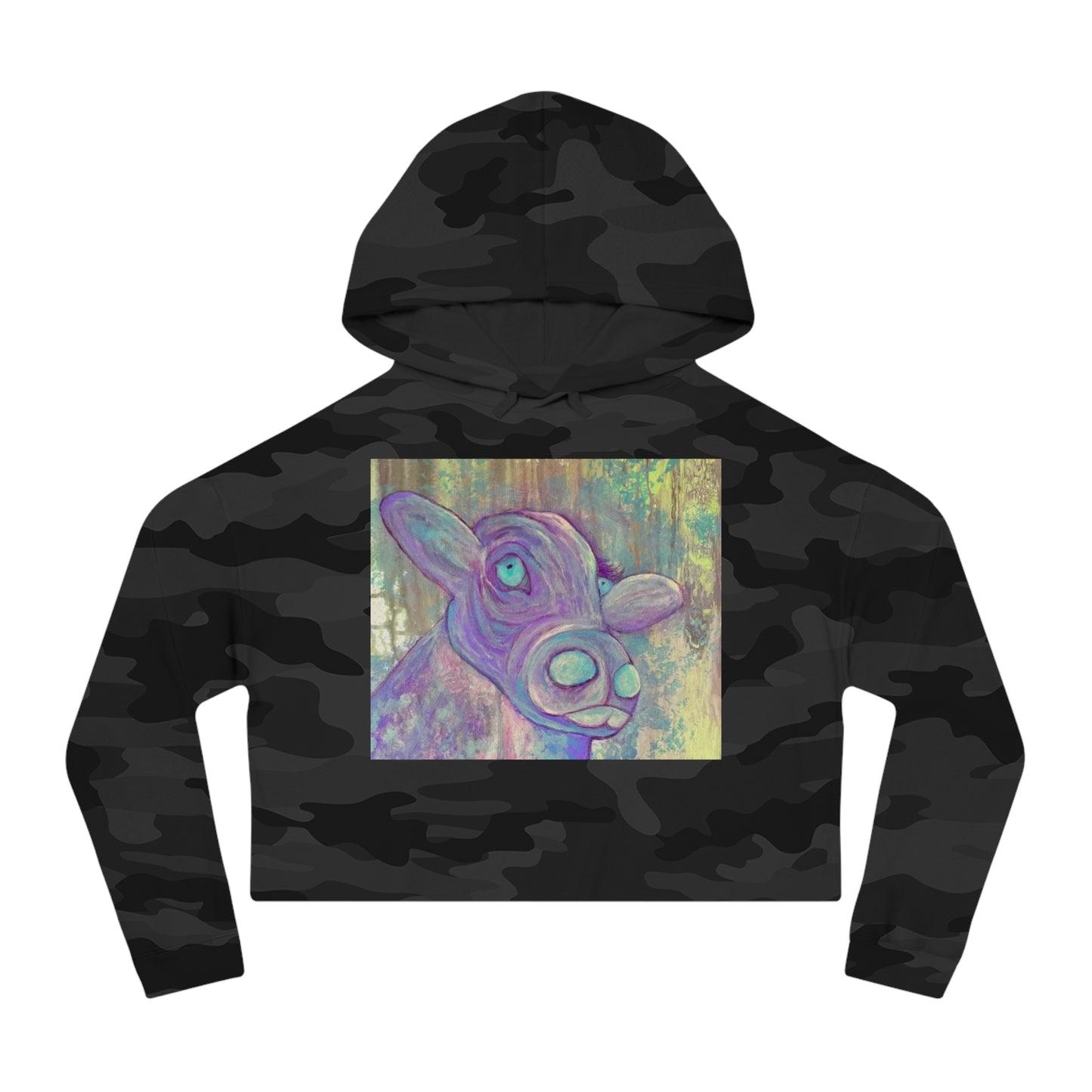 The Purple Cow Cropped Hoodie
