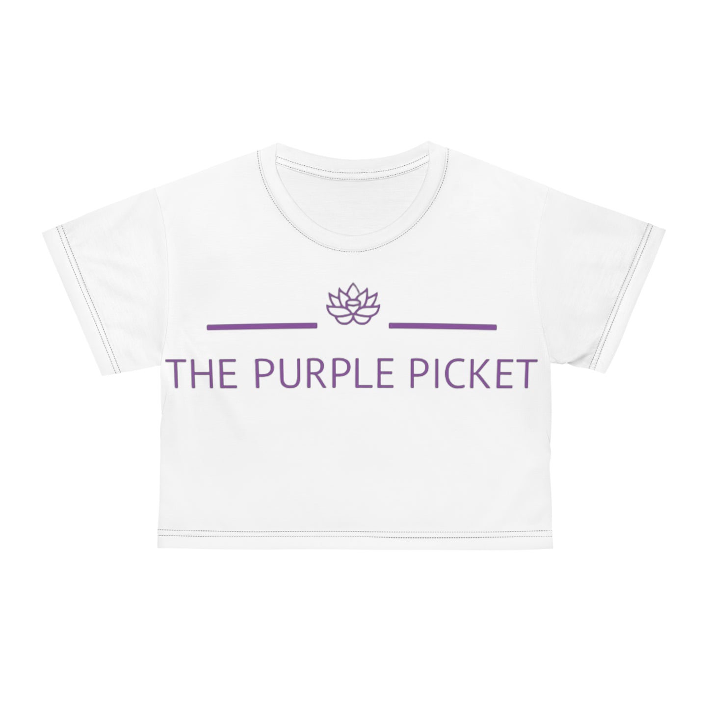 The Purple Picket Crop Tee