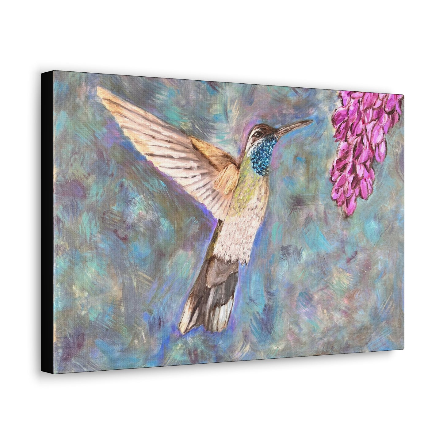 Hummingbird & Wisteria Painting