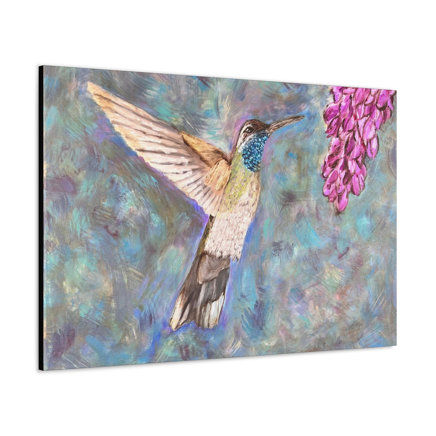 Hummingbird & Wisteria Painting