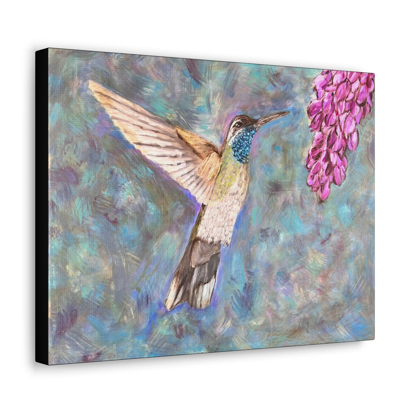 Hummingbird & Wisteria Painting