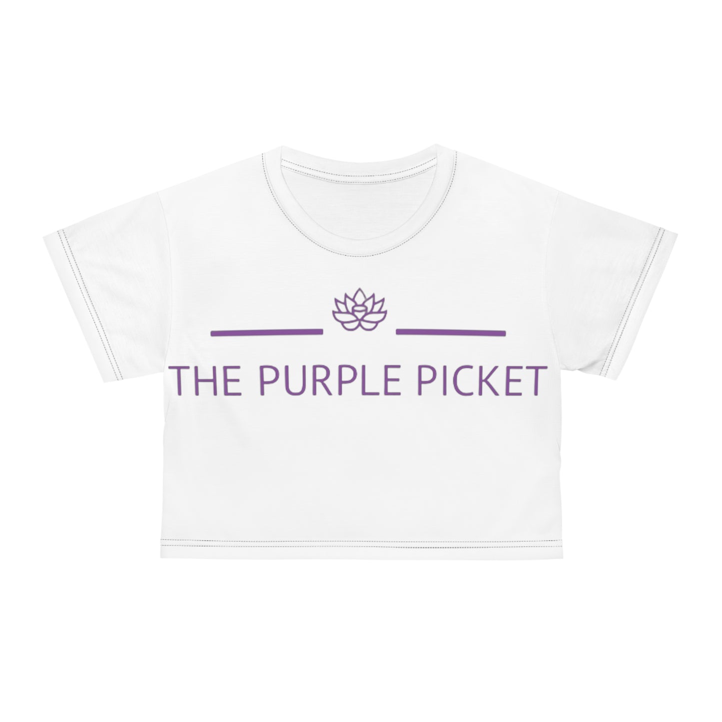 The Purple Picket Crop Tee