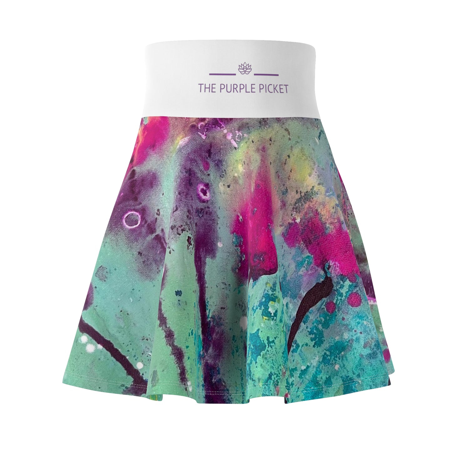 The Purple Picket's Women's Dancing Roses Skater Skirt