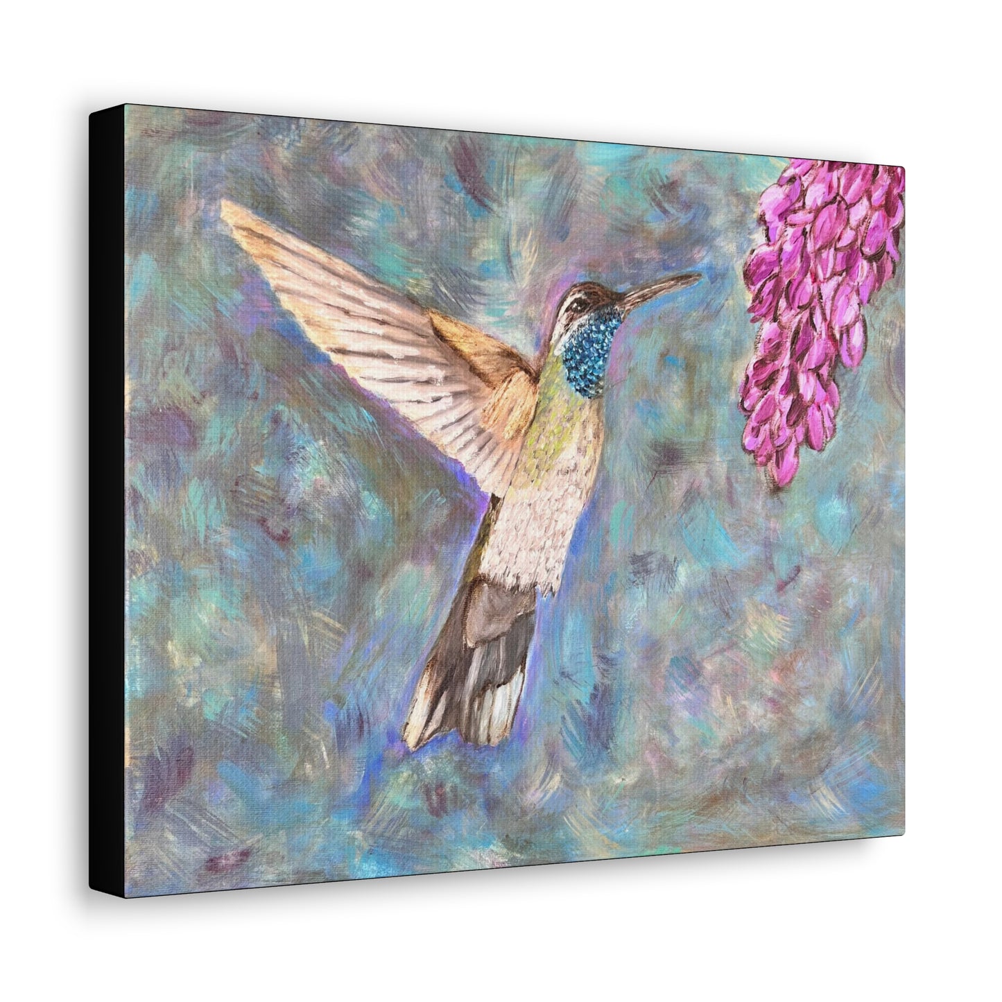 Hummingbird & Wisteria Painting