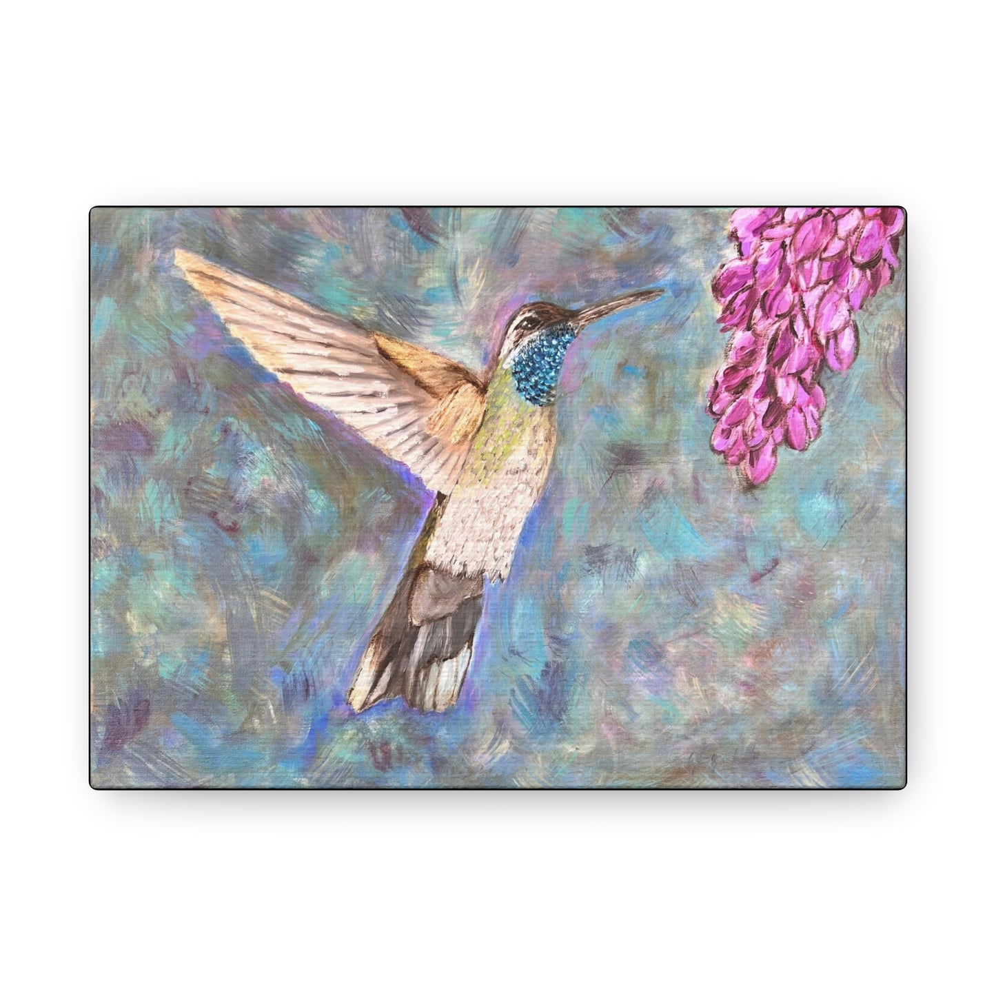 Hummingbird & Wisteria Painting