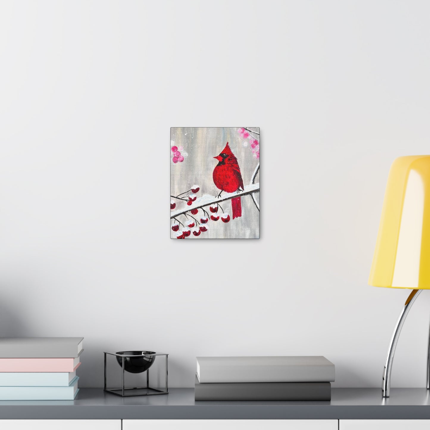 Winter Berry Cardinal Painting
