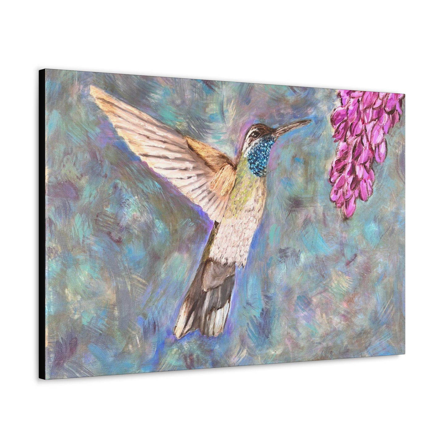 Hummingbird & Wisteria Painting