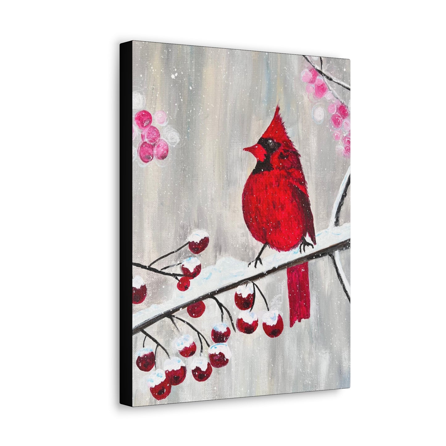 Winter Berry Cardinal Painting