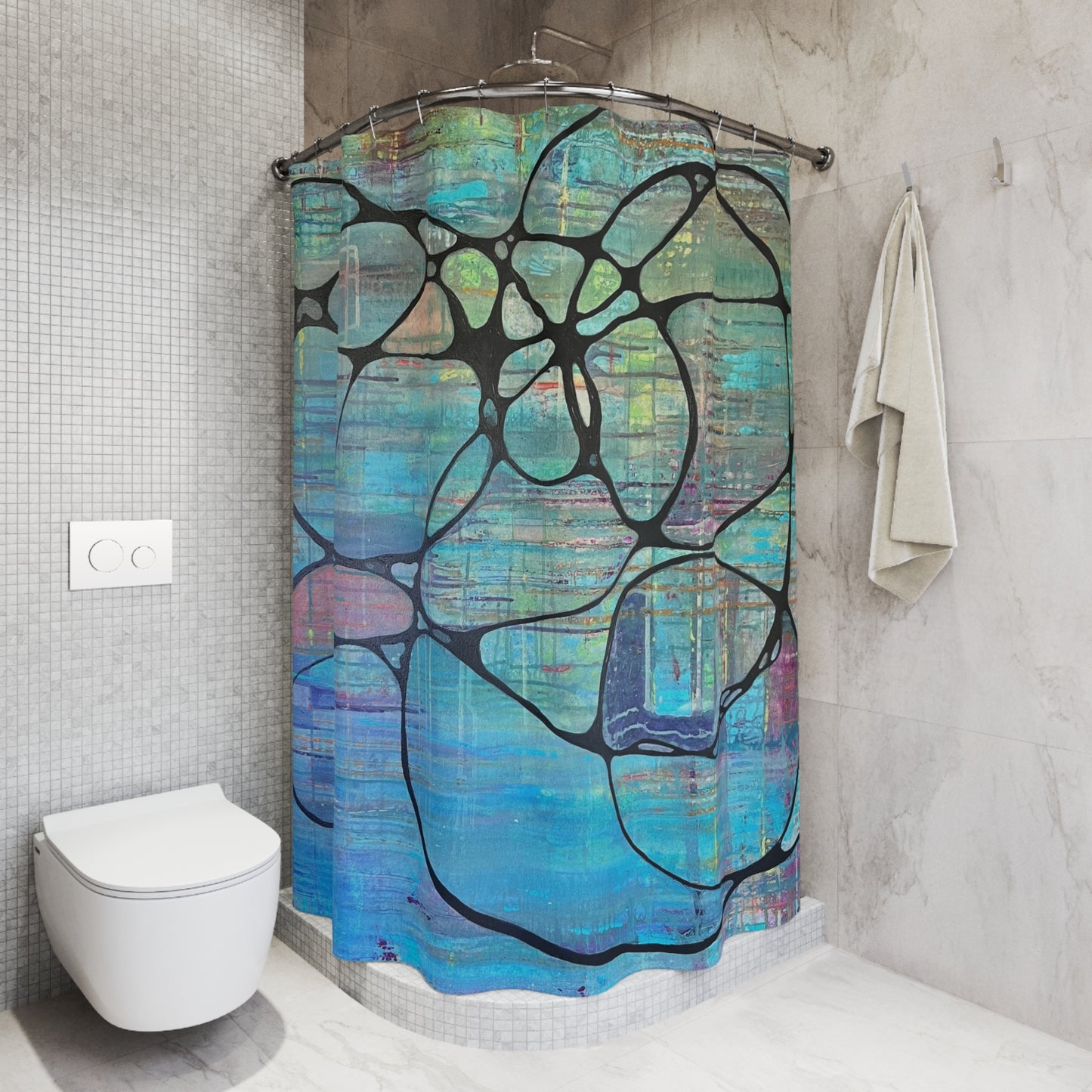 Infinite Color Polyester Shower Curtain