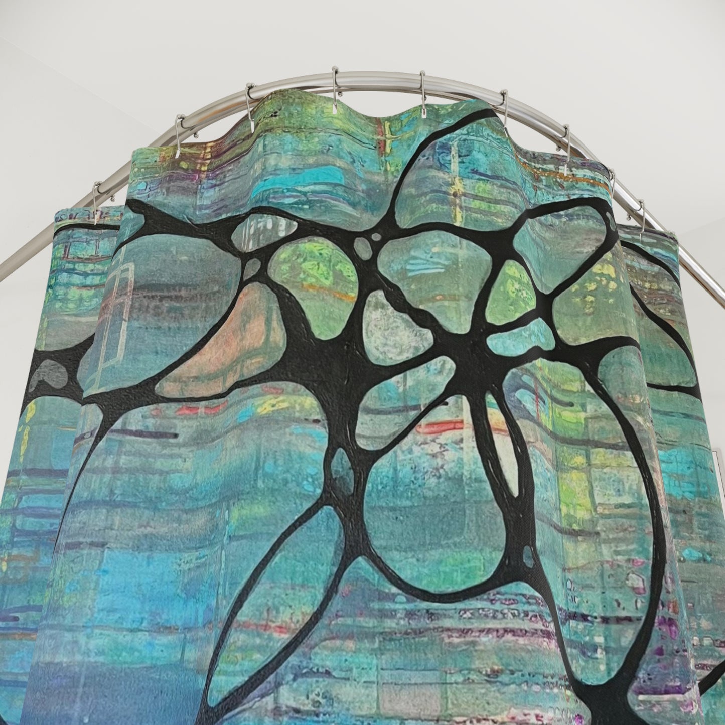 Infinite Color Polyester Shower Curtain