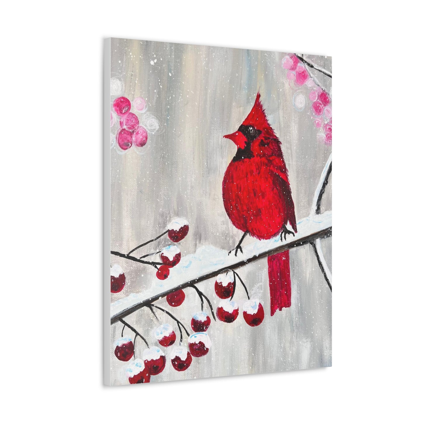 Winter Berry Cardinal Painting