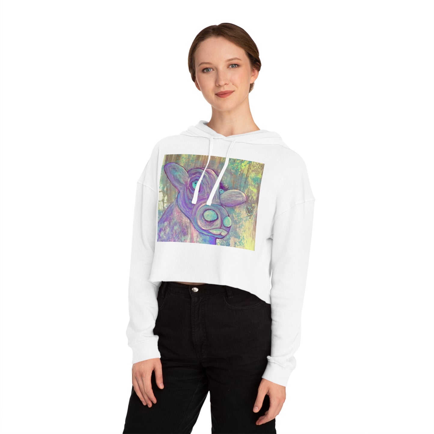 The Purple Cow Cropped Hoodie