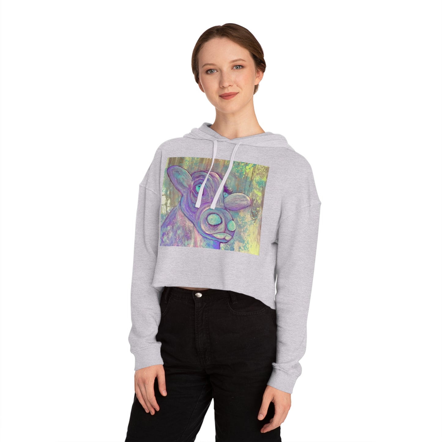 The Purple Cow Cropped Hoodie