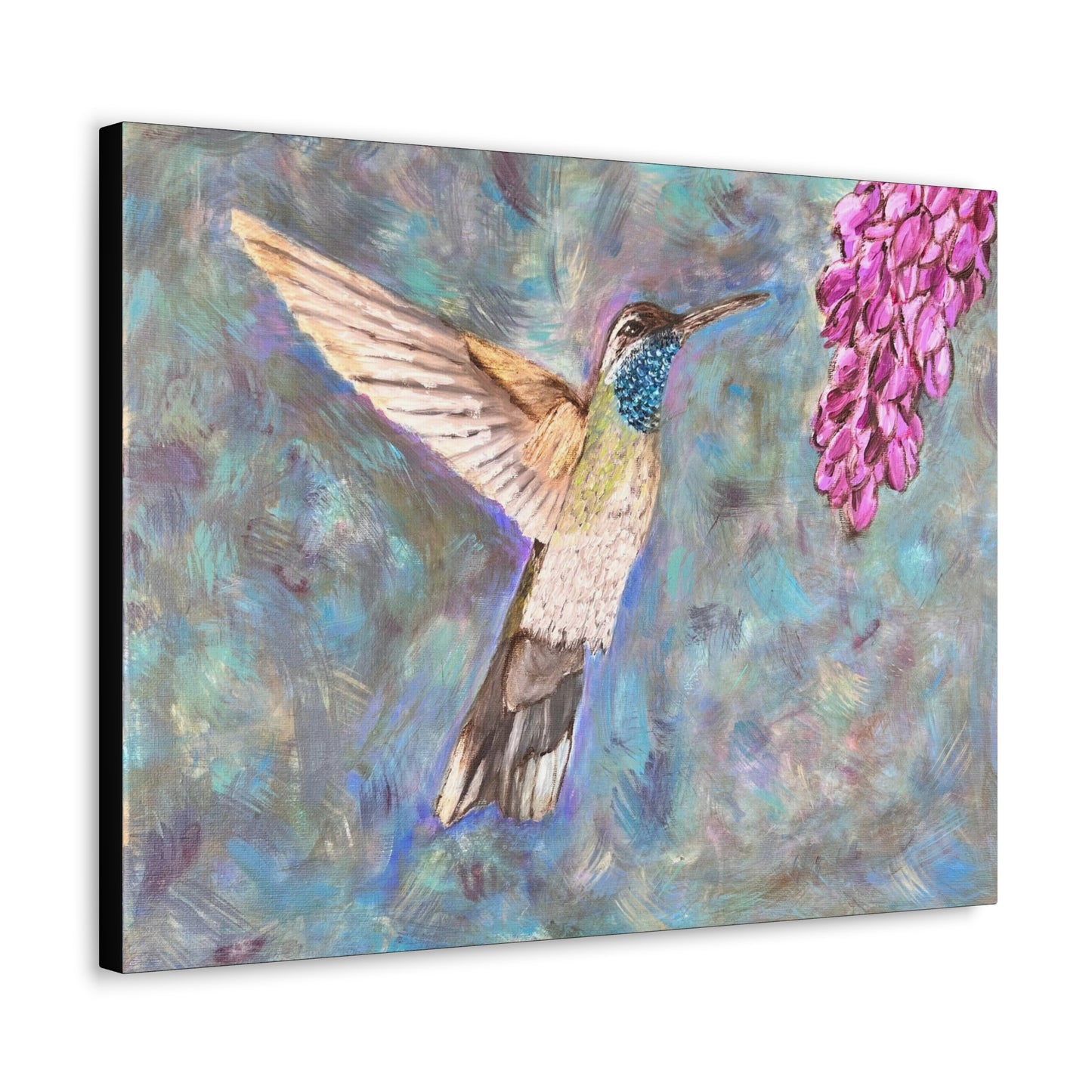 Hummingbird & Wisteria Painting
