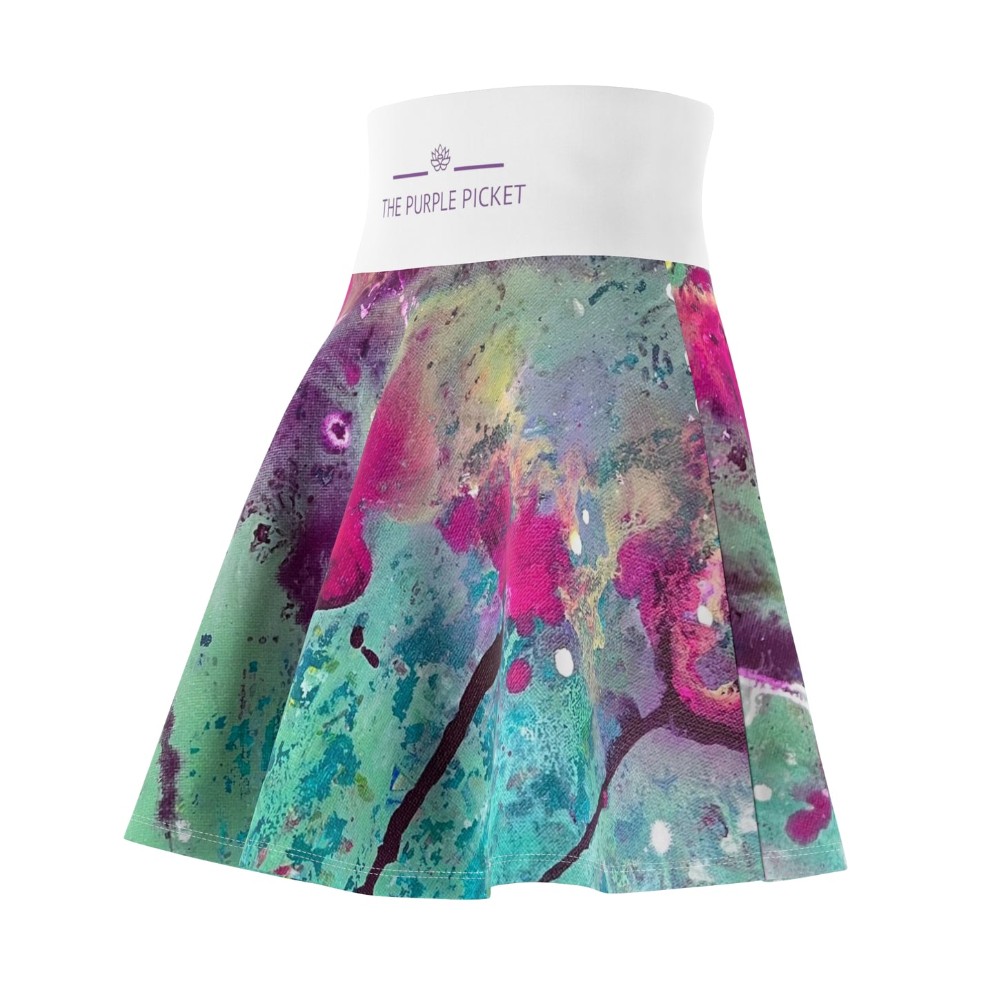 The Purple Picket's Women's Dancing Roses Skater Skirt