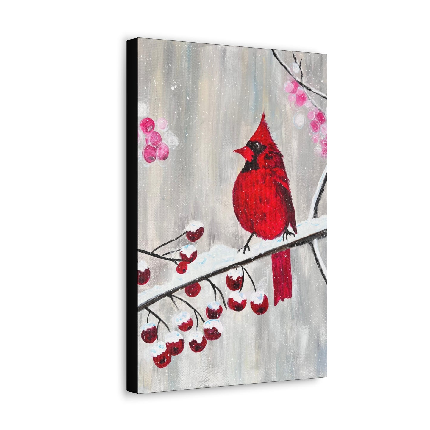 Winter Berry Cardinal Painting