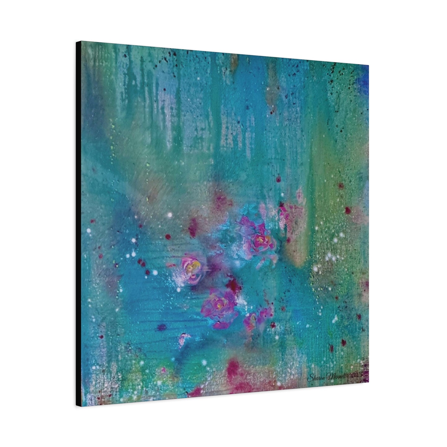 Teal Lagoon Print by Sharon Mennell