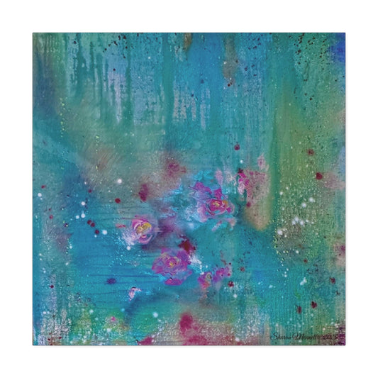 Teal Lagoon Print by Sharon Mennell