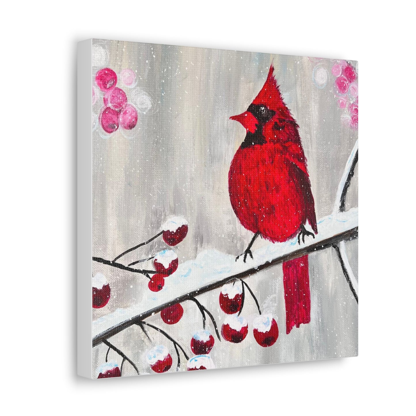 Winter Berry Cardinal Painting
