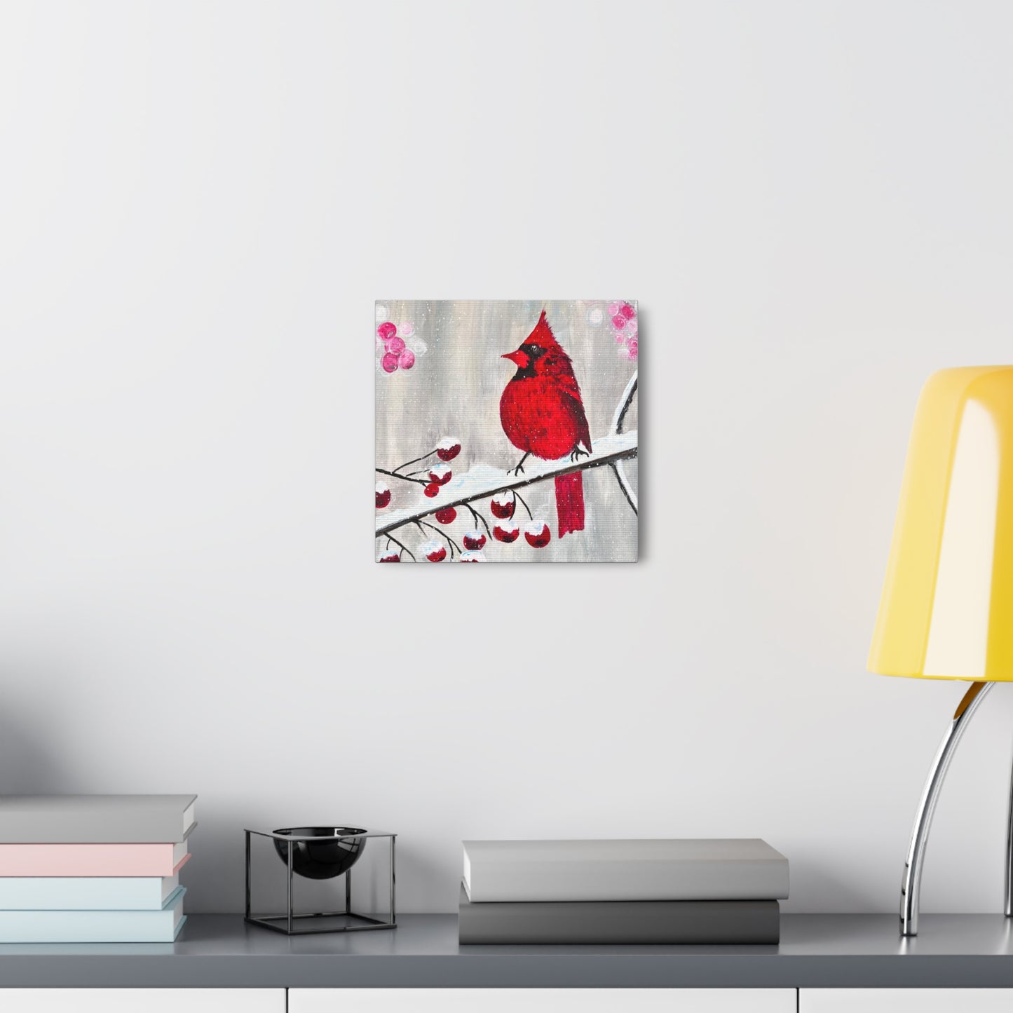 Winter Berry Cardinal Painting