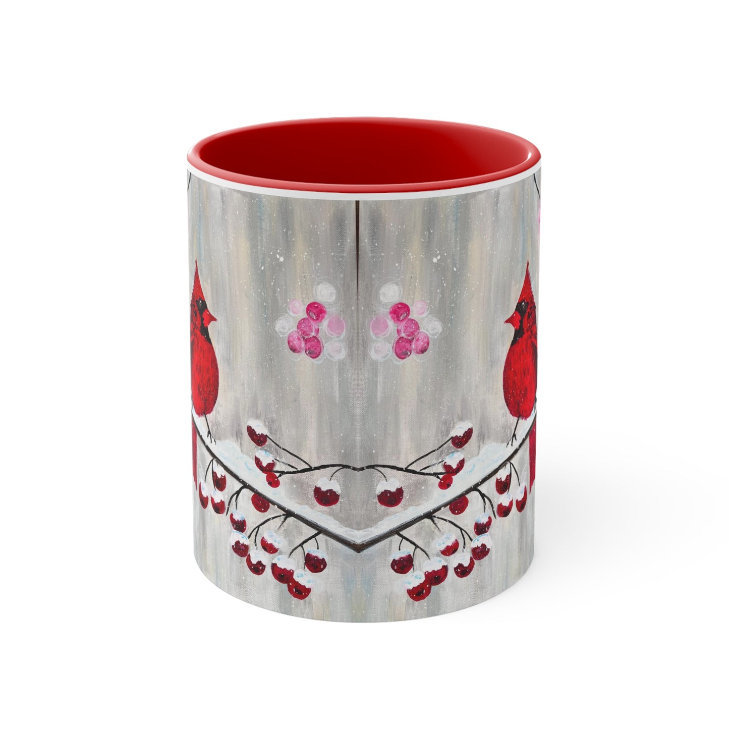 Winter Berry Cardinal Coffee Mug, 11oz