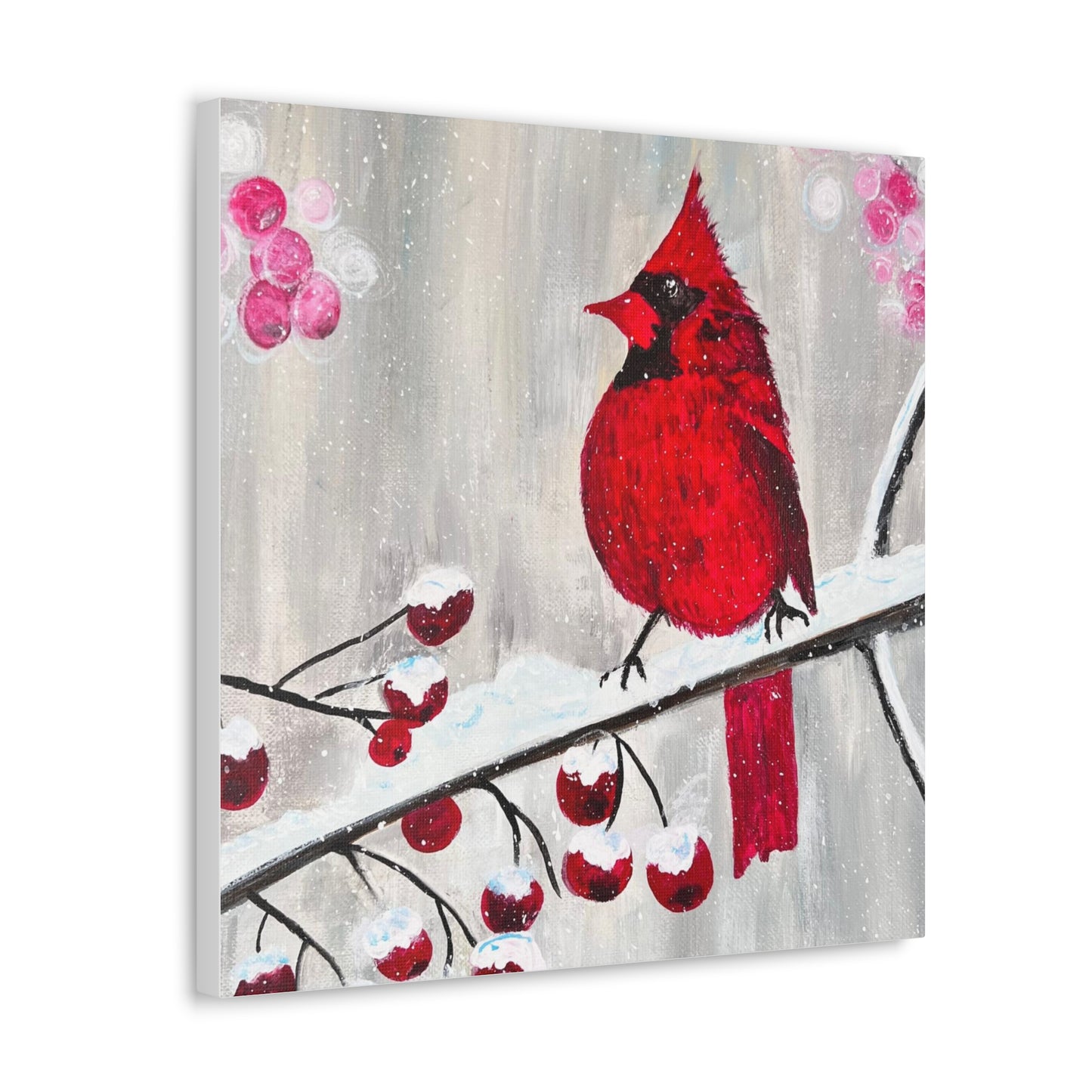 Winter Berry Cardinal Painting