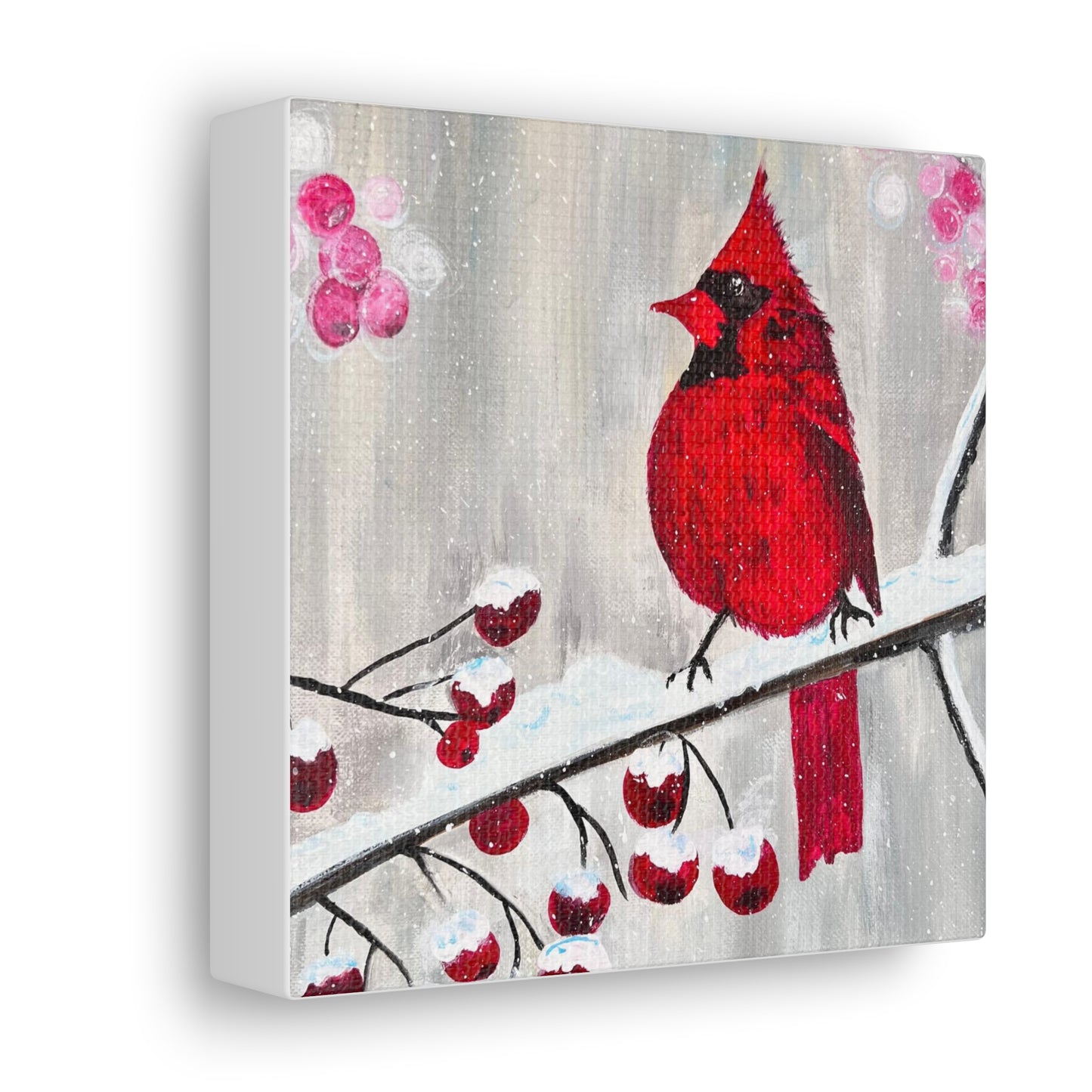 Winter Berry Cardinal Painting