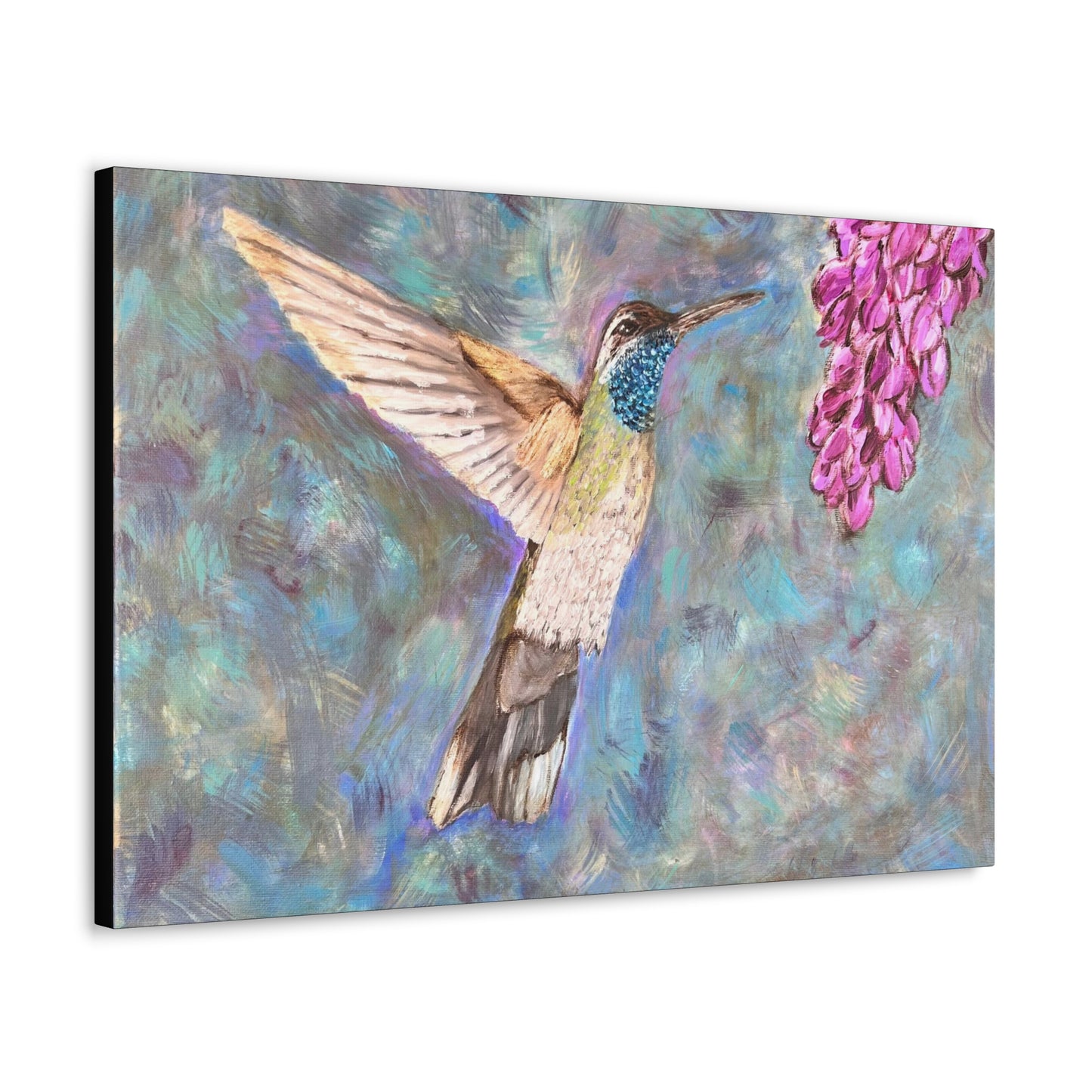 Hummingbird & Wisteria Painting