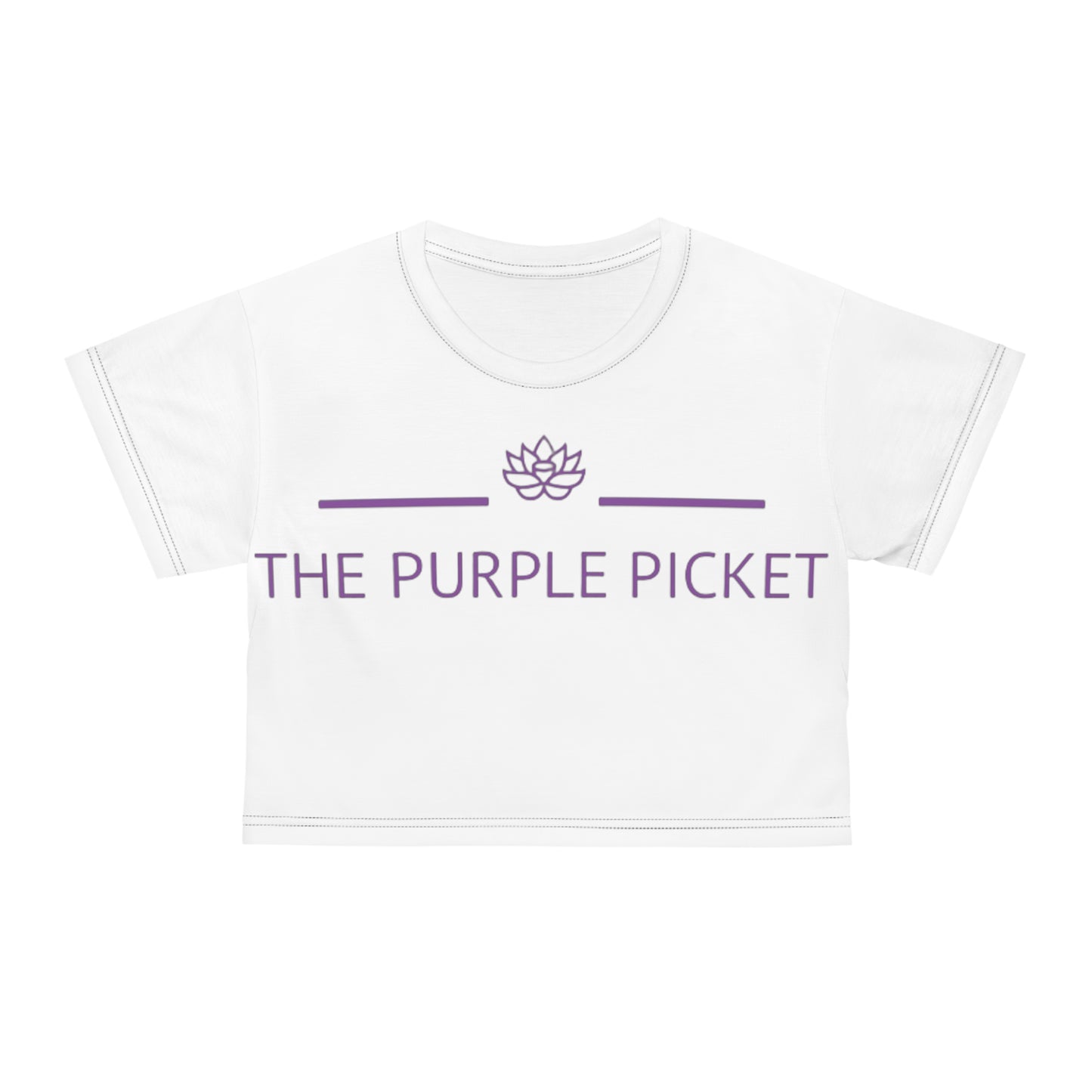 The Purple Picket Crop Tee
