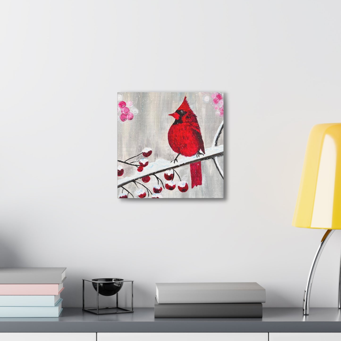 Winter Berry Cardinal Painting