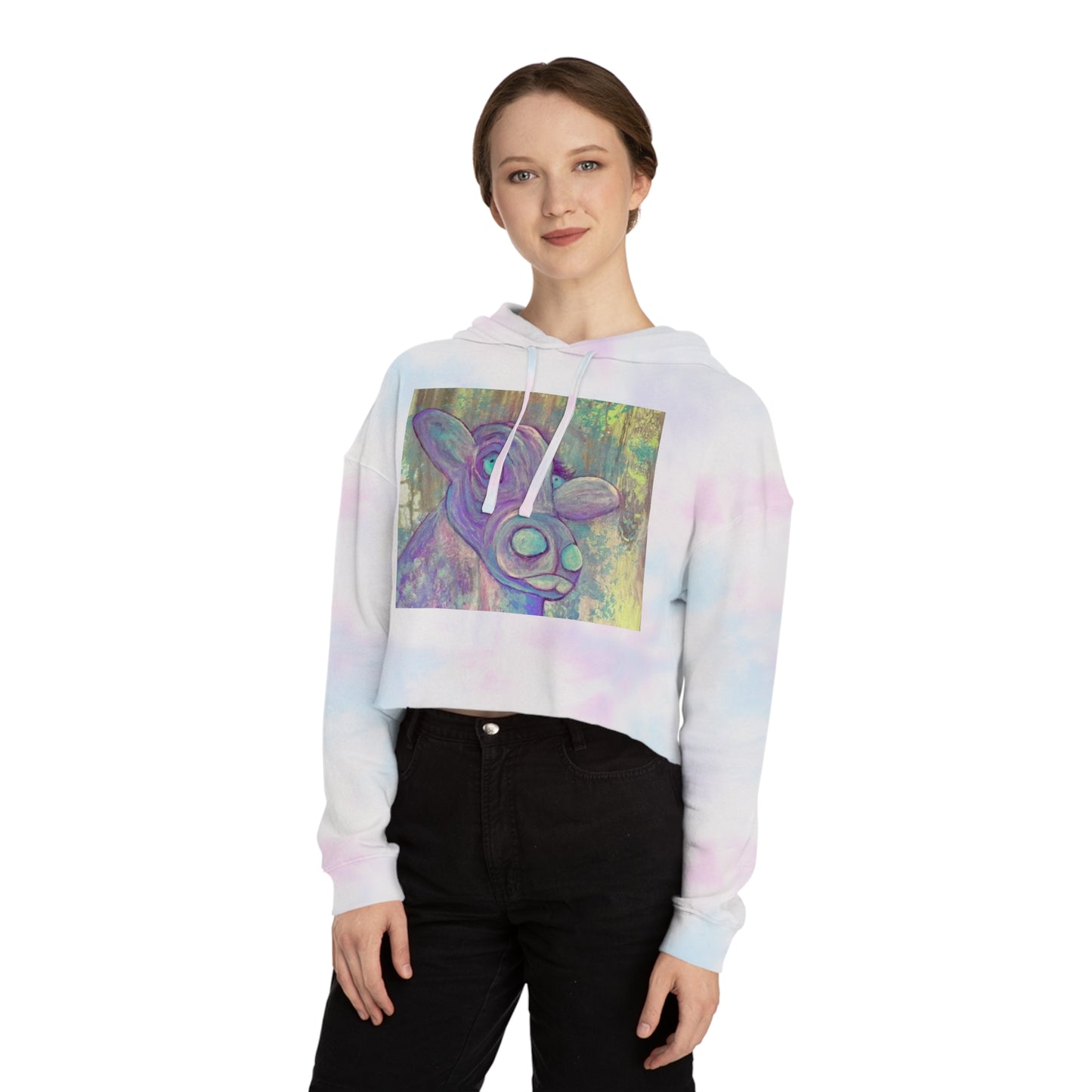 The Purple Cow Cropped Hoodie