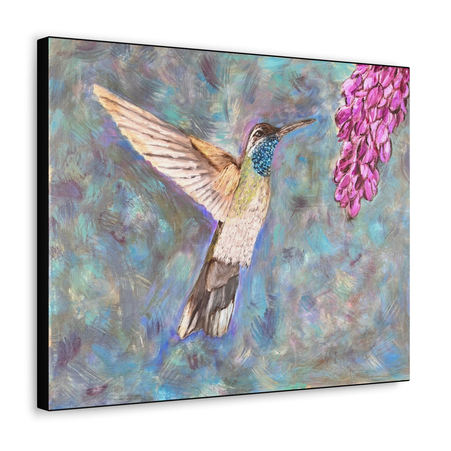 Hummingbird & Wisteria Painting