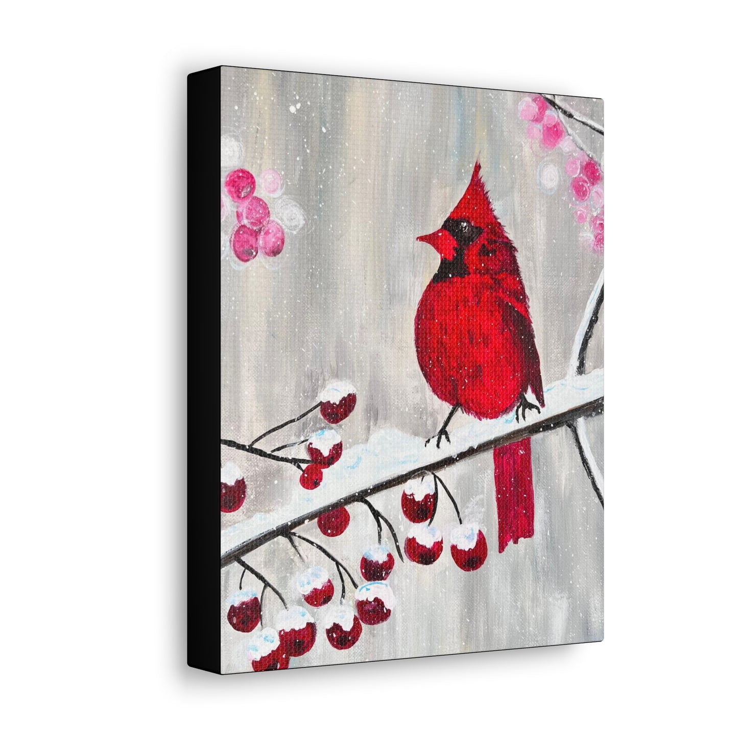 Winter Berry Cardinal Painting