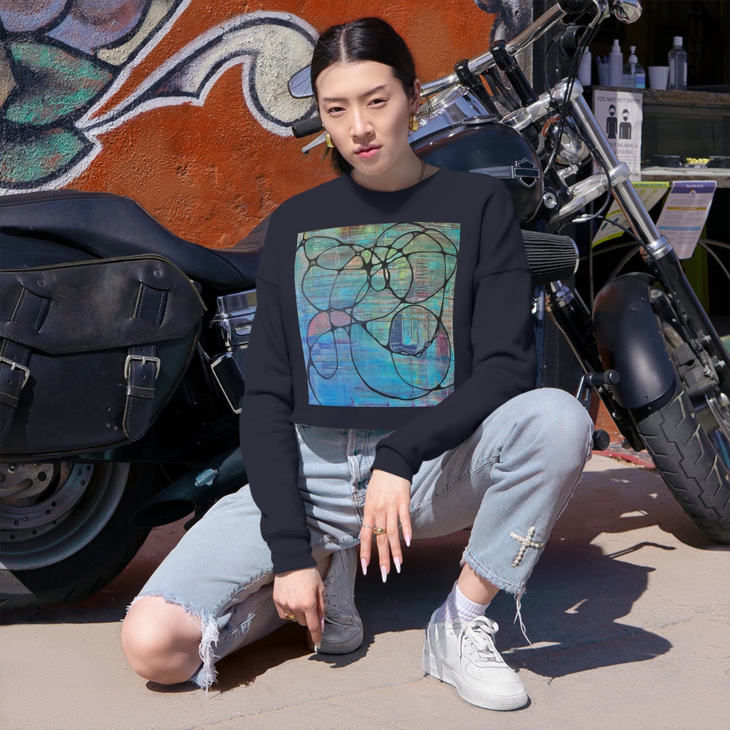 Infinite Color Women's Cropped Sweatshirt