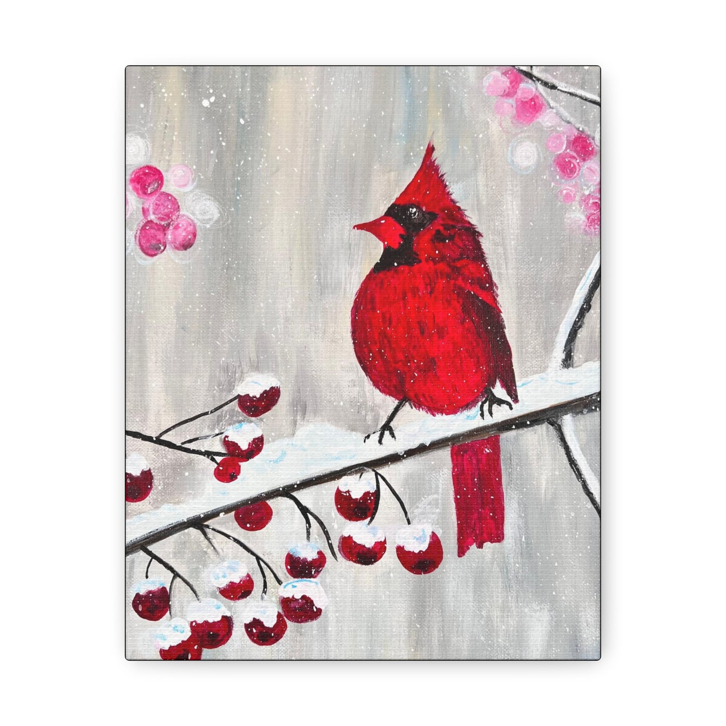 Winter Berry Cardinal Painting