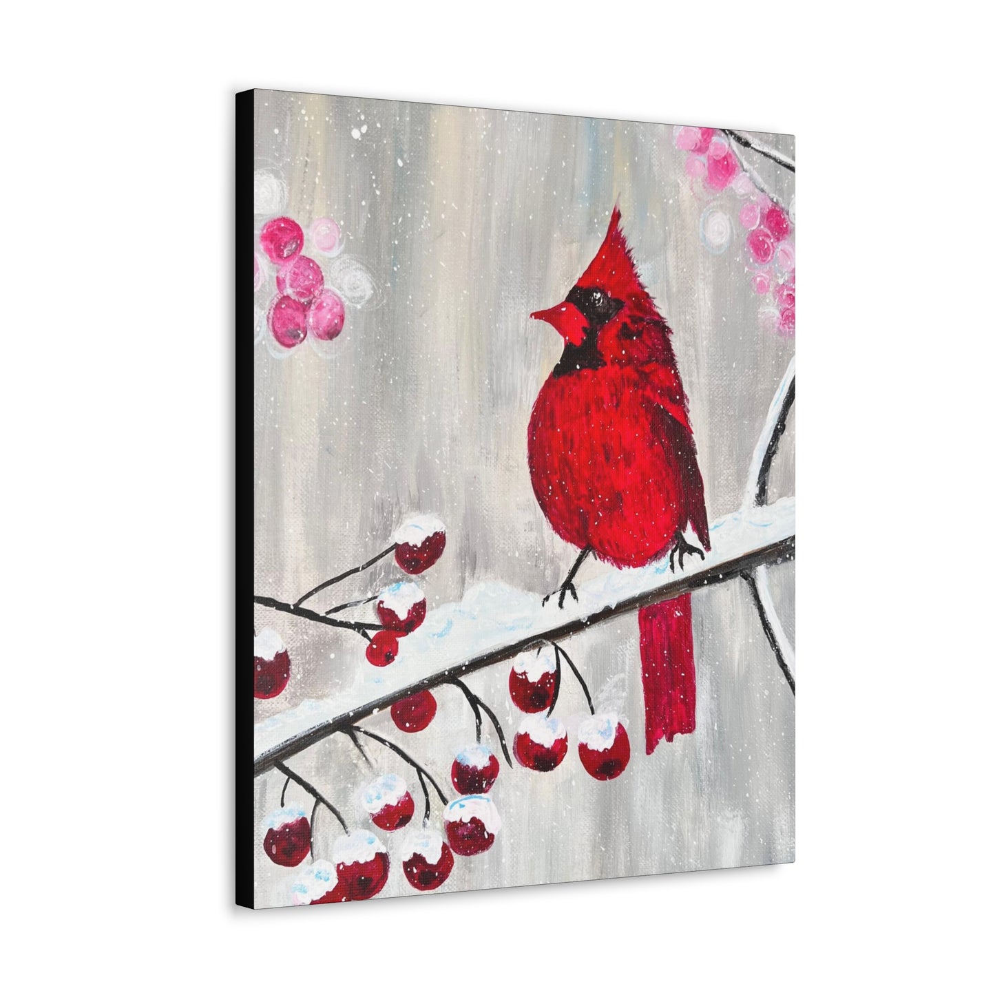 Winter Berry Cardinal Painting