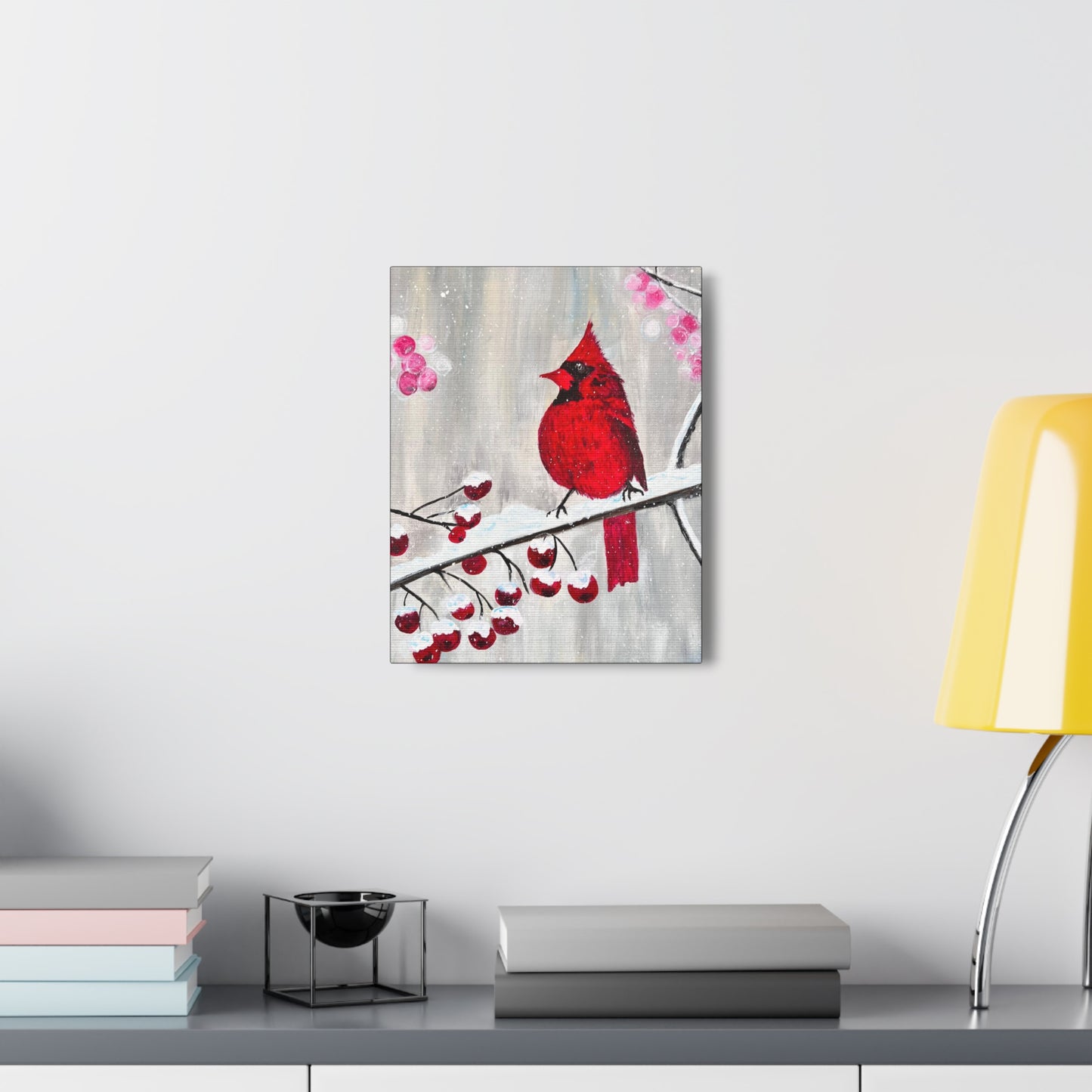 Winter Berry Cardinal Painting