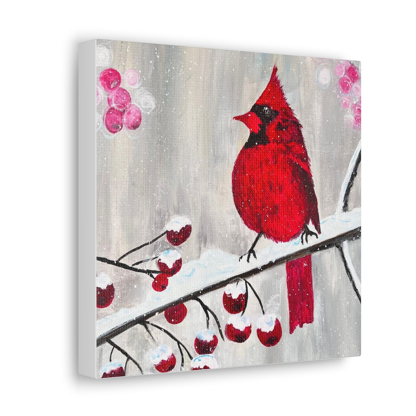 Winter Berry Cardinal Painting