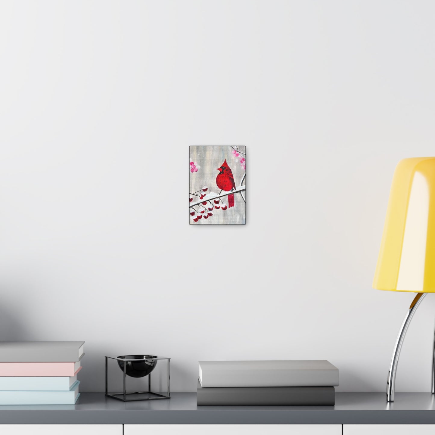 Winter Berry Cardinal Painting
