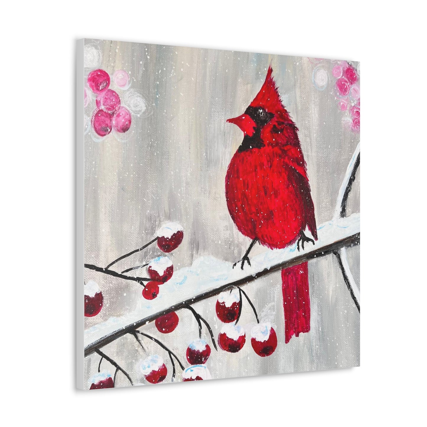Winter Berry Cardinal Painting