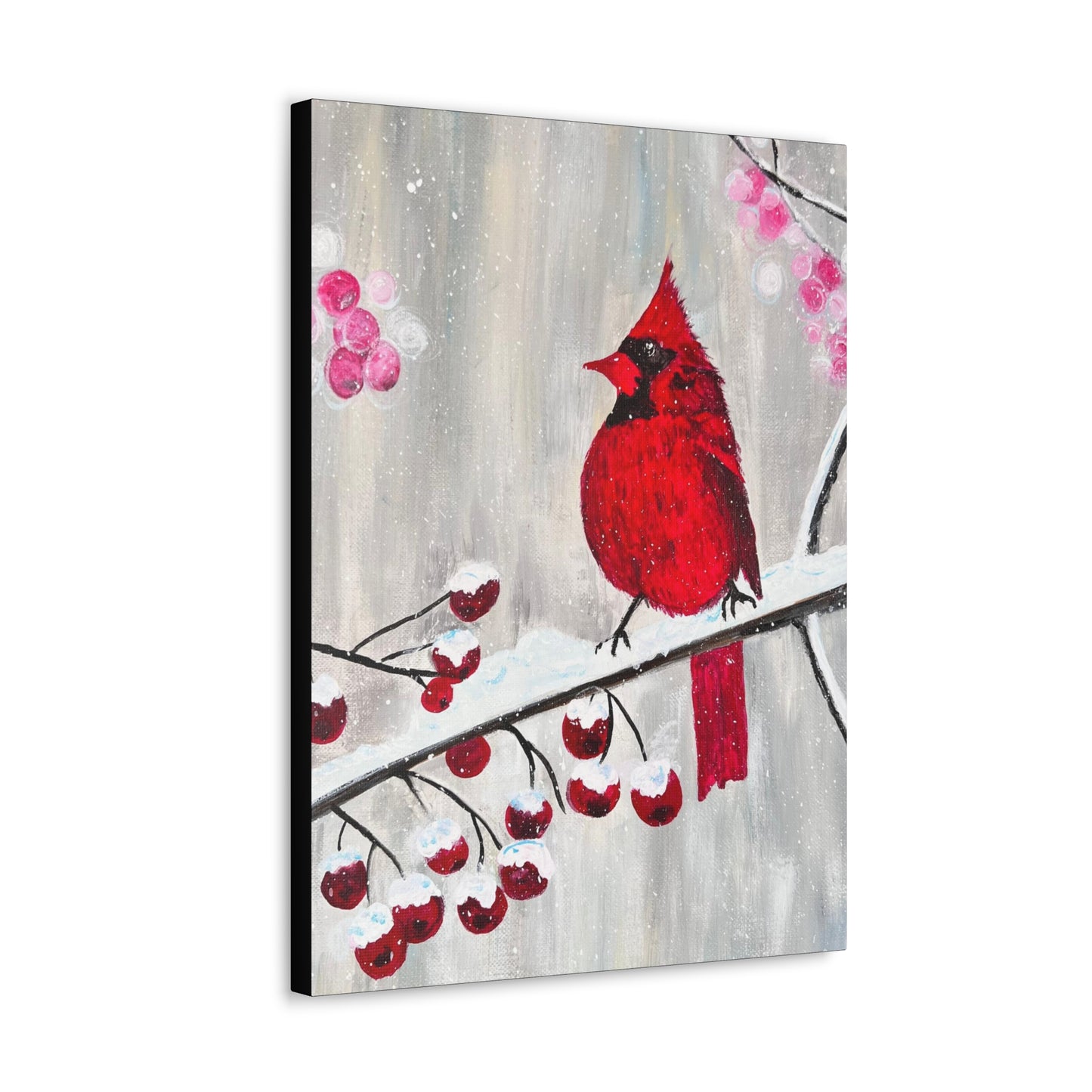 Winter Berry Cardinal Painting
