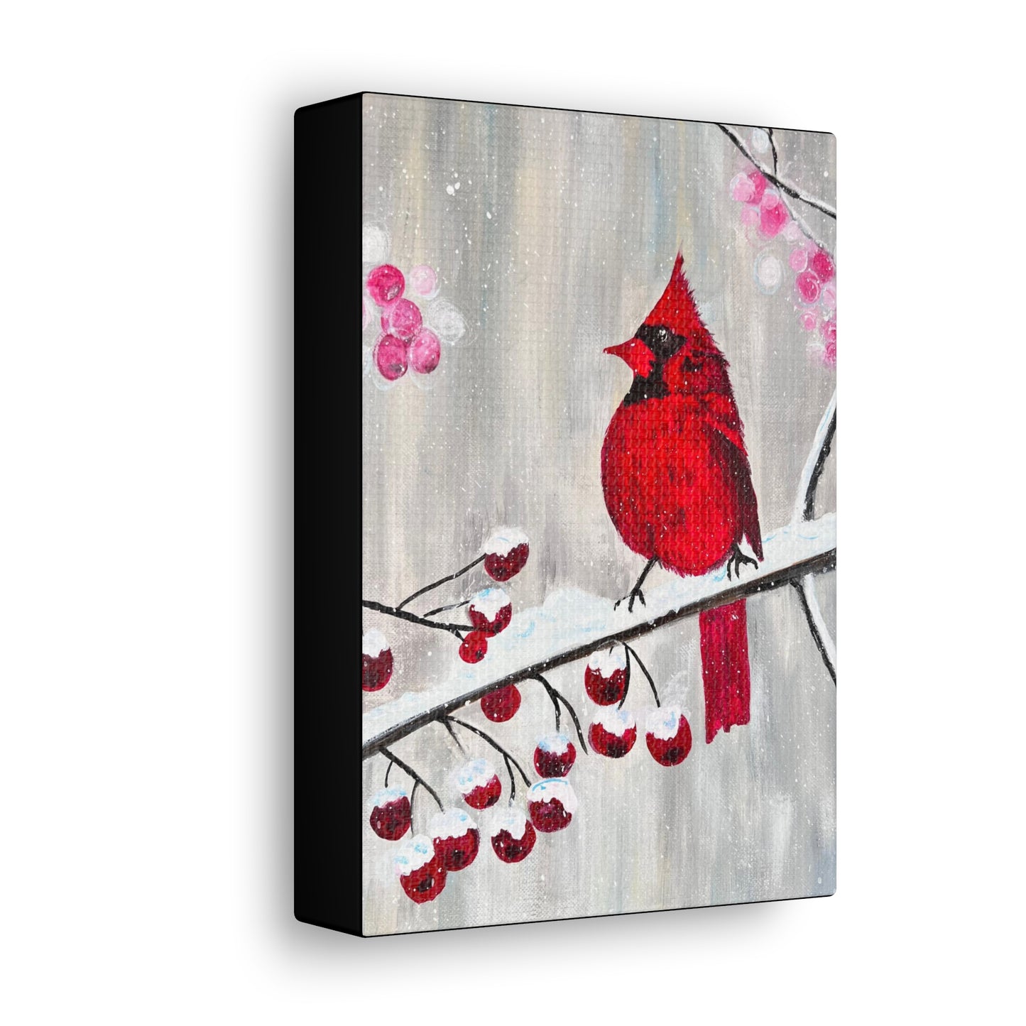 Winter Berry Cardinal Painting
