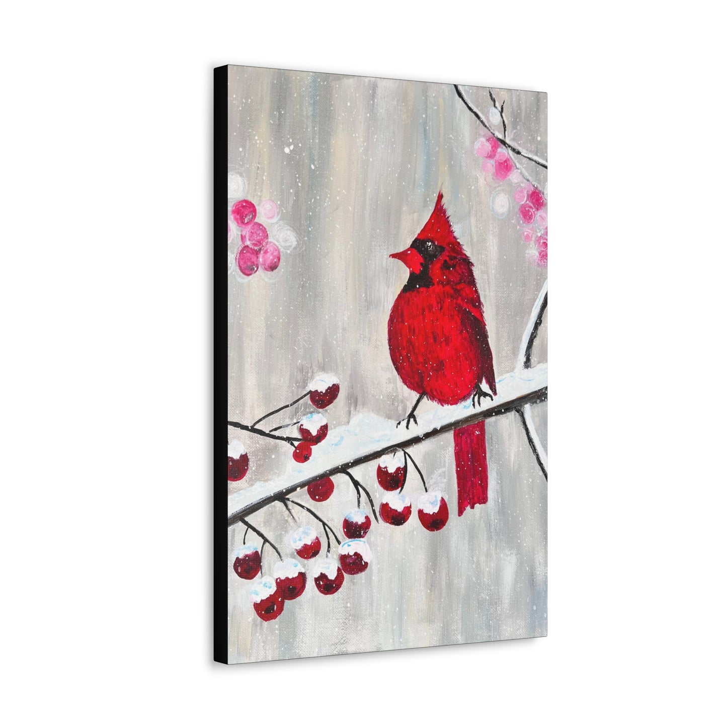 Winter Berry Cardinal Painting