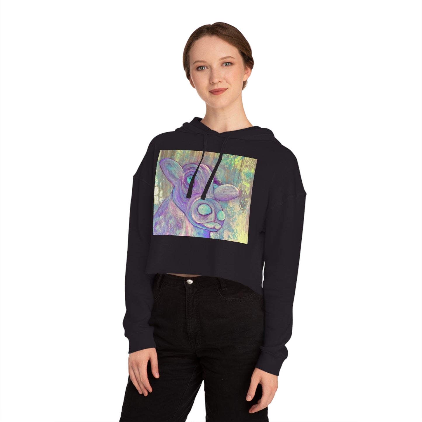 The Purple Cow Cropped Hoodie