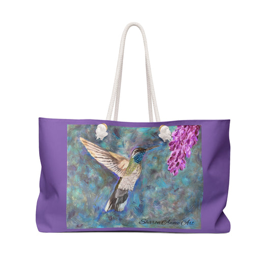 Hummingbird & Wisteria Weekender Bag